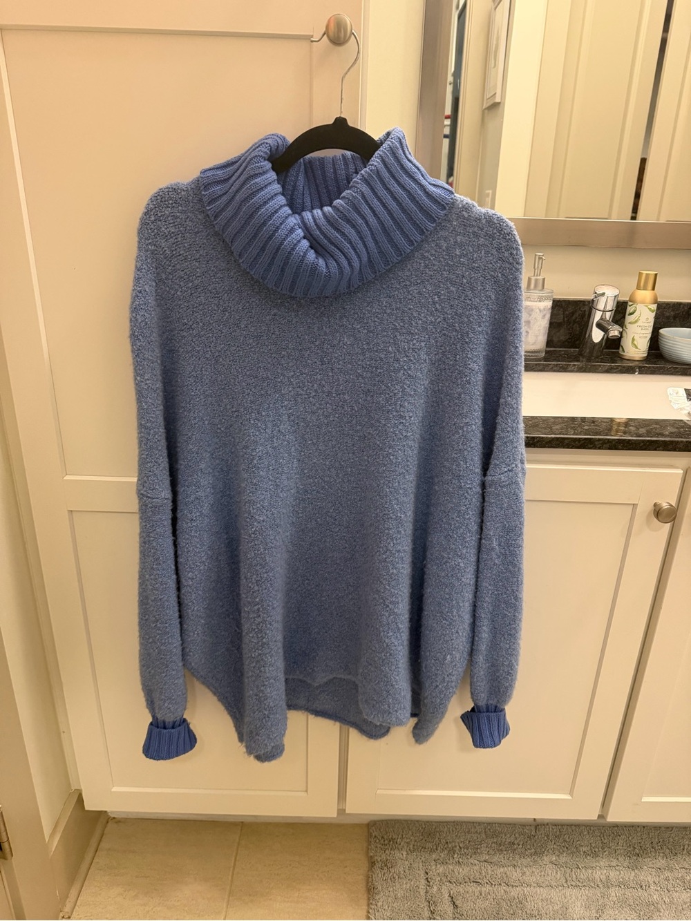 Aerie Cozy Blue Turtleneck Sweater - Women's Soft Knit

***Fits oversized